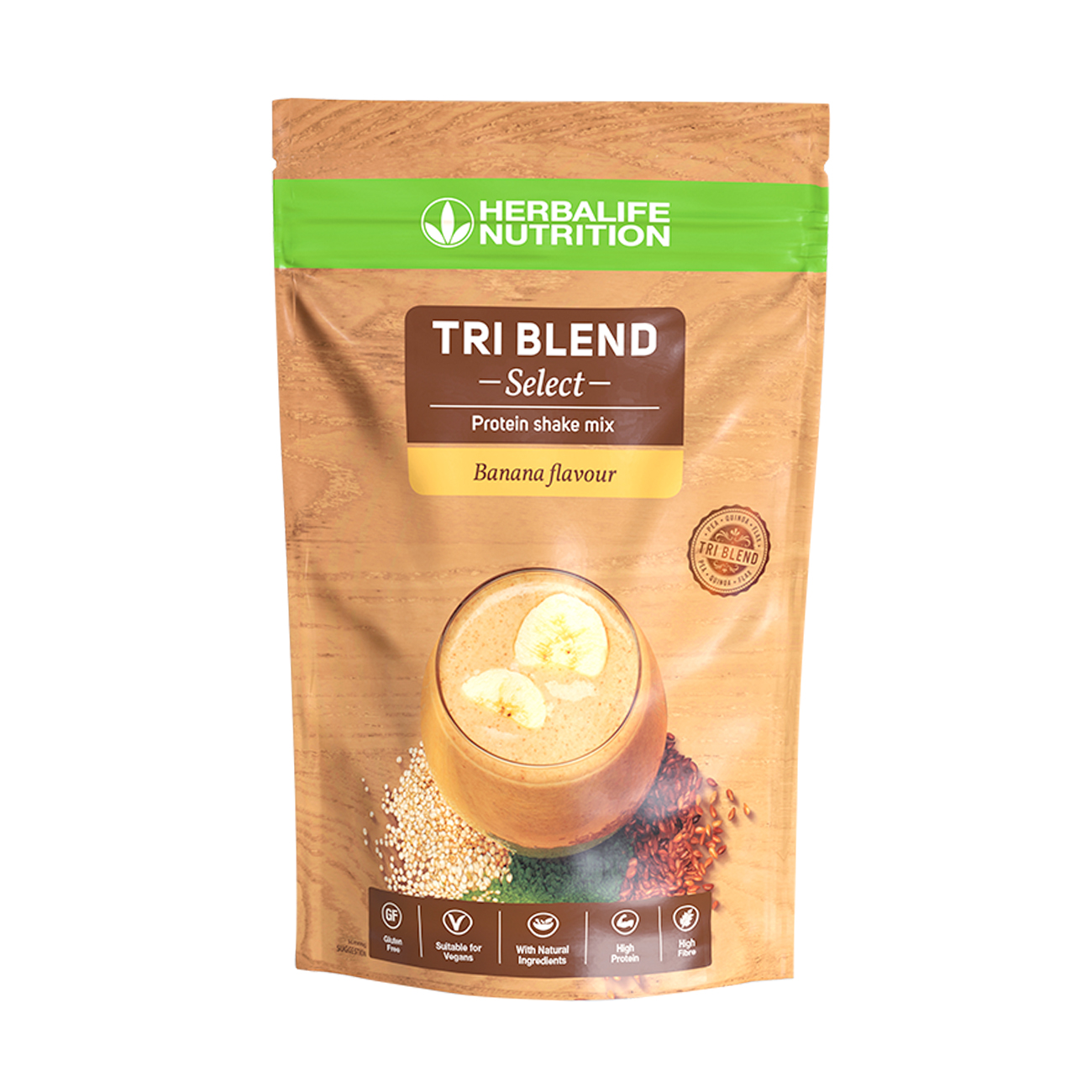 Tri Blend Select Shake mix proteic vegan Banană product shot