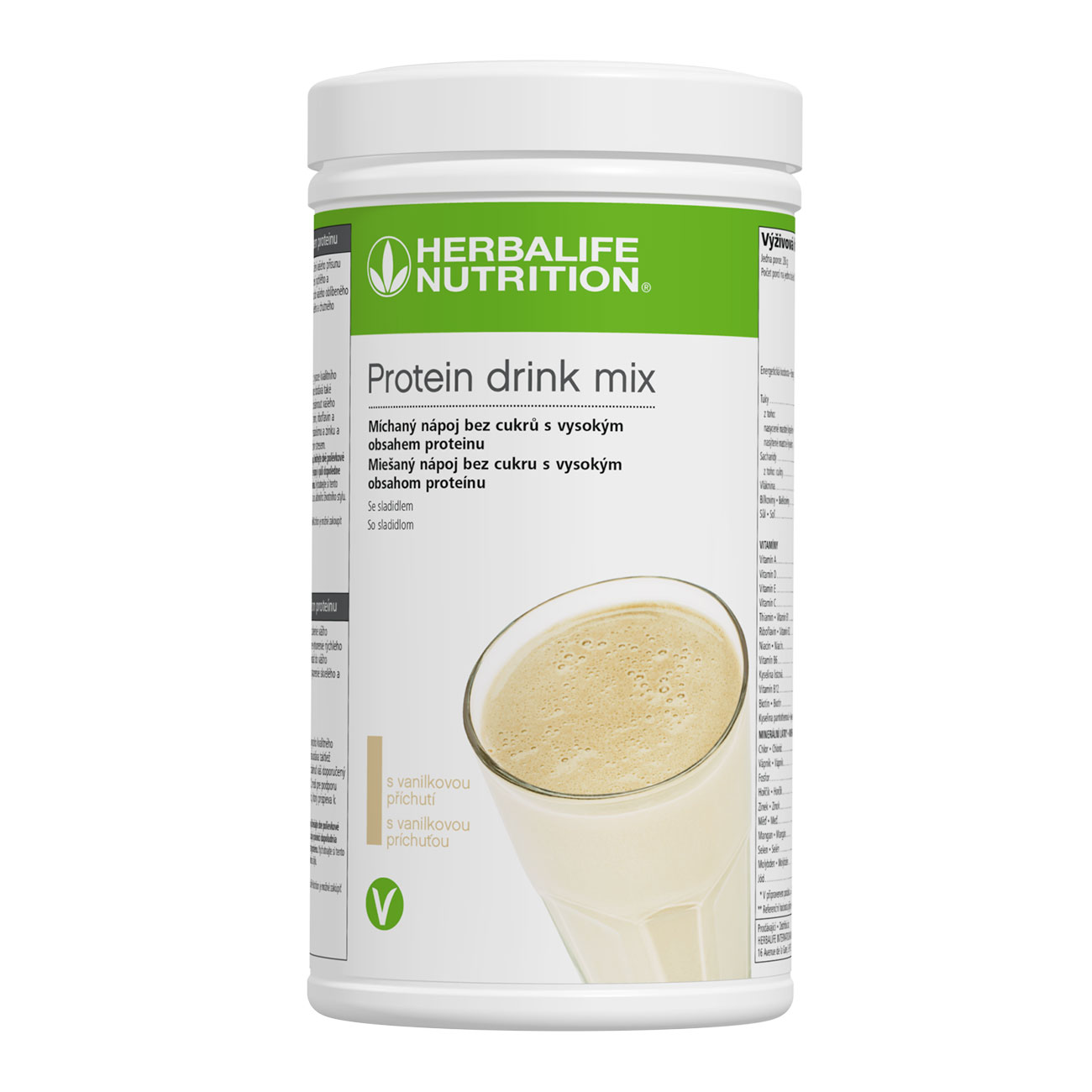 Protein Drink Mix Proteínový koktail s vanilkovou príchuťou.