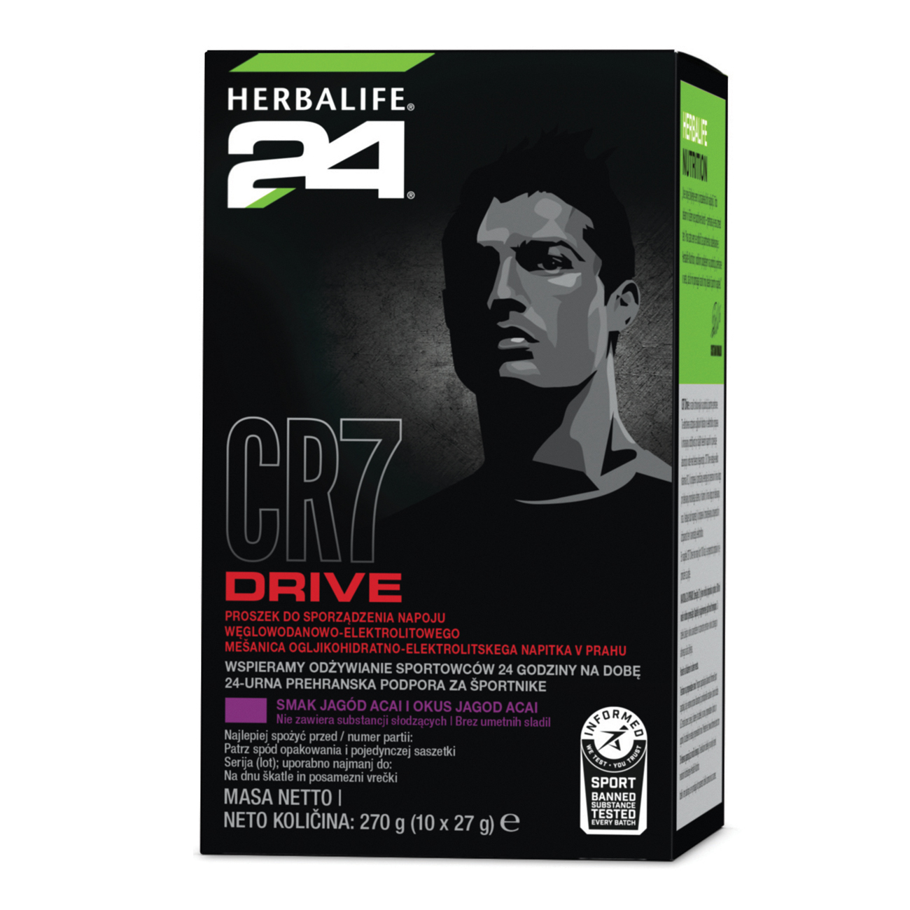 Herbalife24® CR7 Drive ogljikohidratno-elektrolitski napitek okus jagod acai slika izdelka