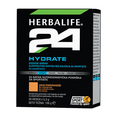Herbalife24® Hydrate Dodatak ishrani - Elektrolitski napitak ukus pomorandže slika proizvoda.