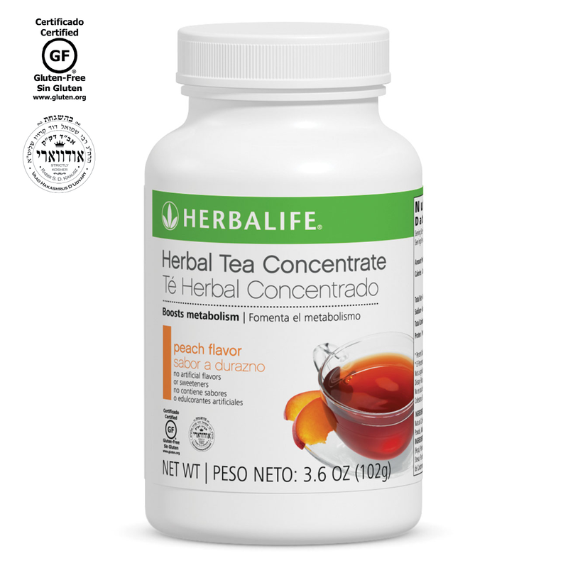 Peach Herbal Tea Concentrate by HERBALIFE: Gluten-Free, Kosher Certified,  and No Artificial Flavors or Sweeteners - 3.6 Oz. (102g)