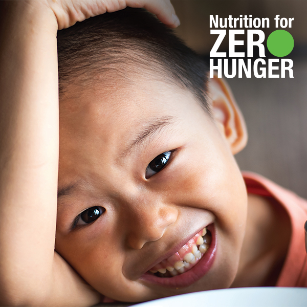 Imagen de niño beneficiario del programa Nutrition for Zero Hunger