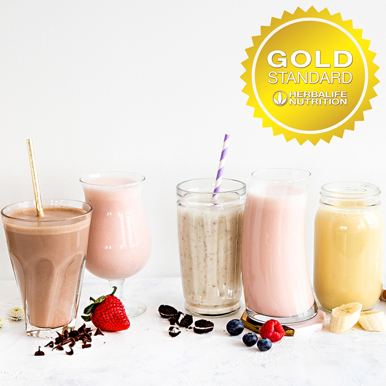 Imagen de batidos de Fórmula 1 con insignia Gold Standard