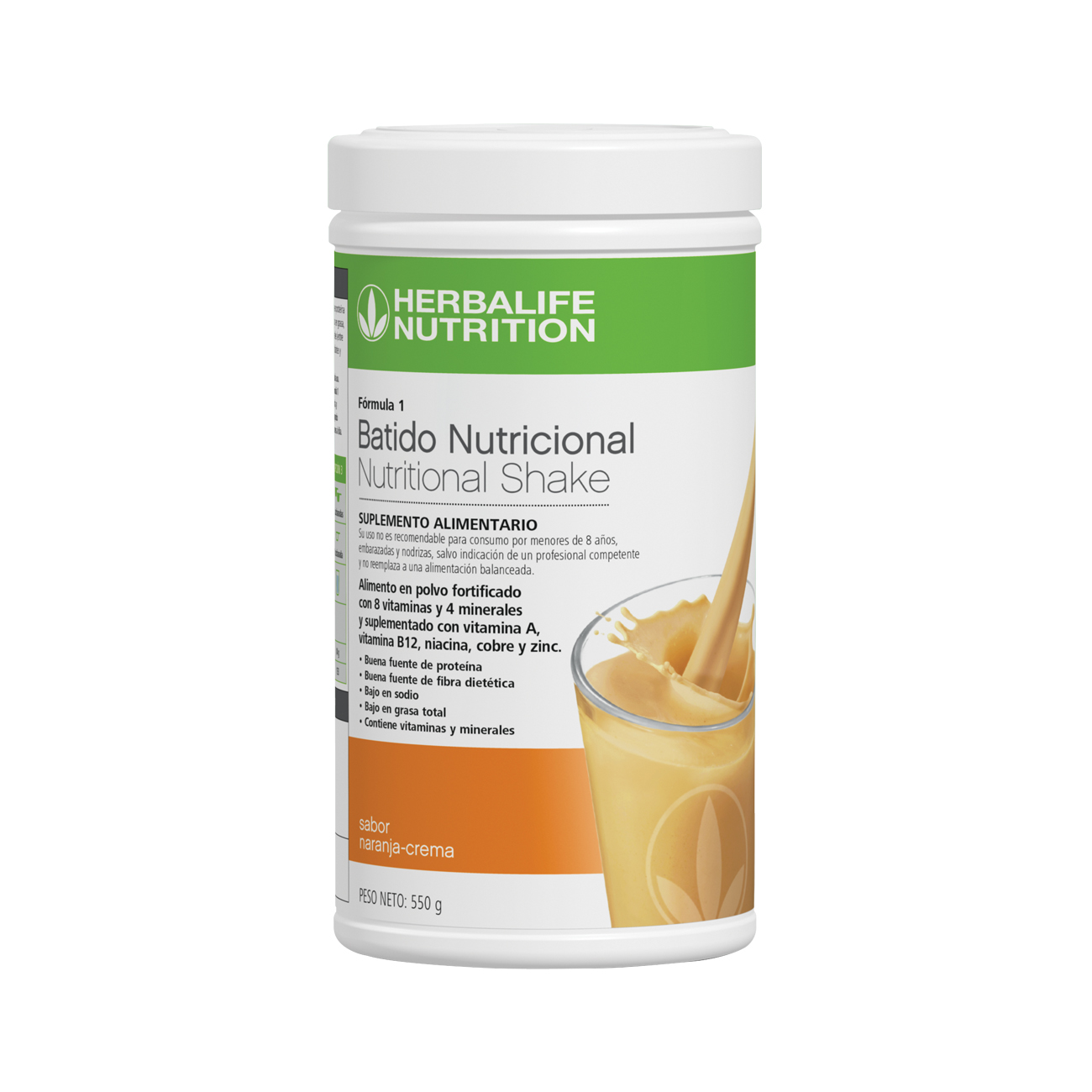 Bebida Proteína en polvo Batido Nutricional Naranja Crema