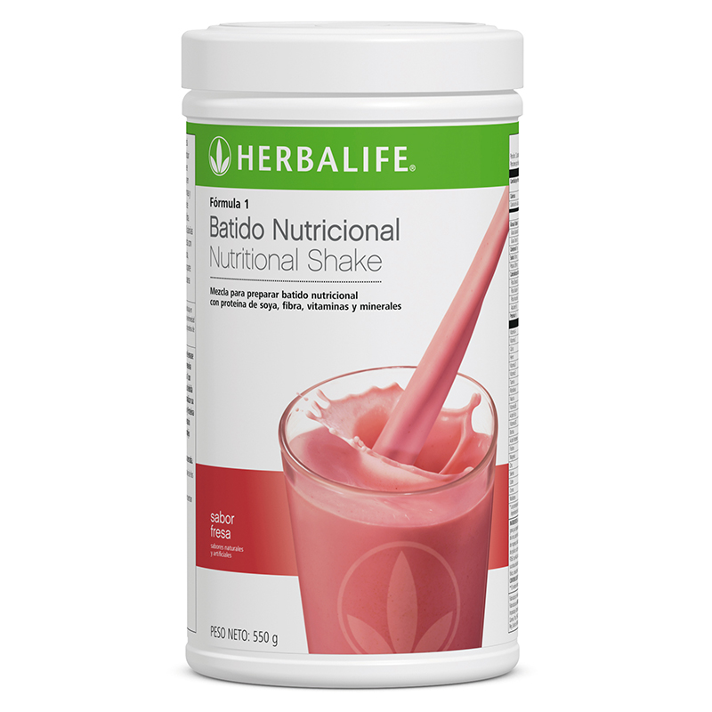 Batido de proteínas Fórmula 1 Fresa de Herbalife Nutrition  para complementar tu nutrición.