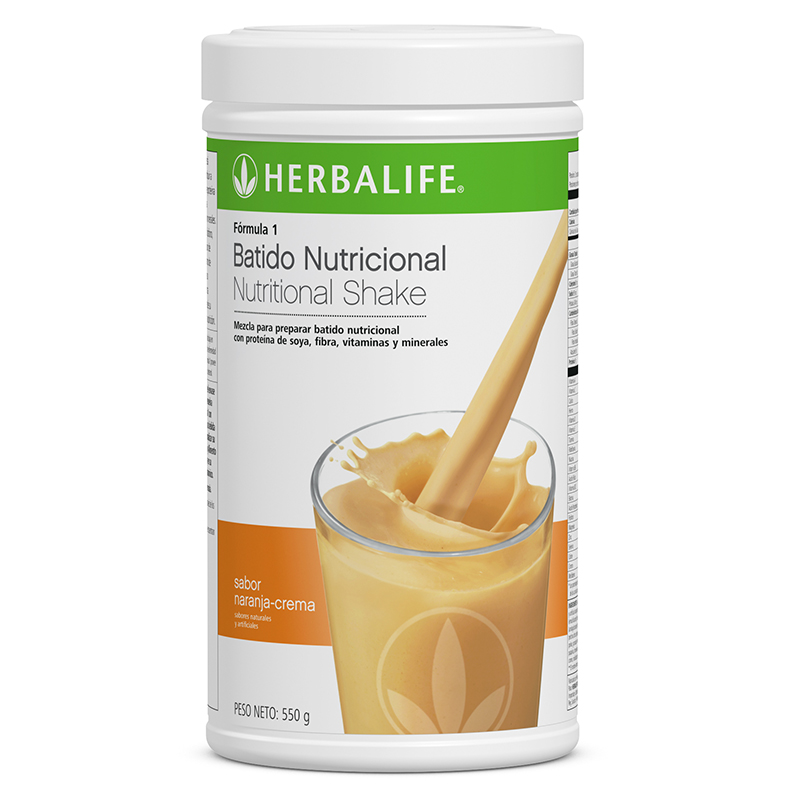 Batido de proteínas Fórmula 1 Naranja Crema de Herbalife Nutrition  para complementar tu nutrición.