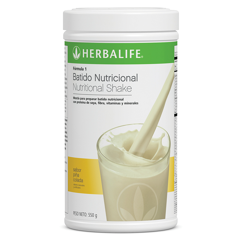 Batido de proteínas Fórmula 1 Piña Colada de Herbalife Nutrition  para complementar tu nutrición.