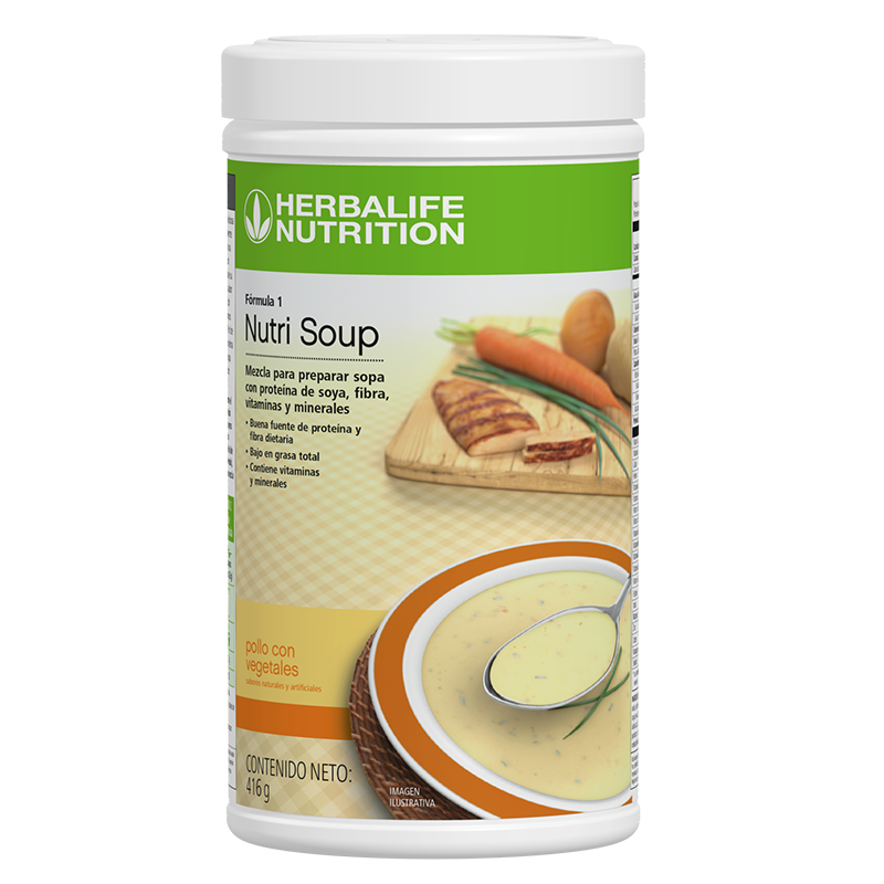 Mix for prepare a delicious soup with protein